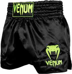 Venum Spodenki Muay Thai Classic Shorts Black/Neo Yellow