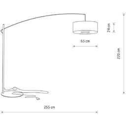 Lampa łukowa - lampa stojąca Poise B Nowodvorski