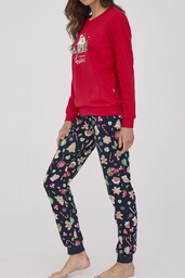 Świąteczna piżama damska Cornette 671/372 Home