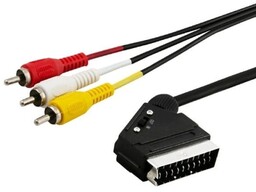SAVIO Kabel męski CL-133 (SCART M - RCA