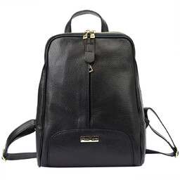 MiaMore Damski miejski pojemny plecak skóra naturalna