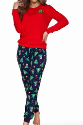 Bawełniana piżama damska Cornette 671/419 Christmas tree