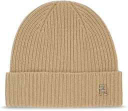 Czapka Tommy Hilfiger Cashmere Chic Beanie AW0AW15321 Beżowy
