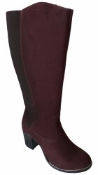 Kozaki burgund szeroka cholewka wysokie nr 40