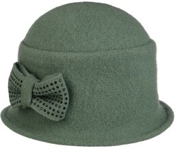 Kapelusz z Sukna Welnianego Manja by Seeberger, zielony,