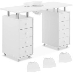 Biurko kosmetyczne do manicure z pochłaniaczem 8 szuflad