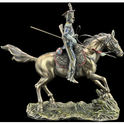 RZEŹBA Polski Ułan na koniu VERONESE PREZENT (WU77178A4)