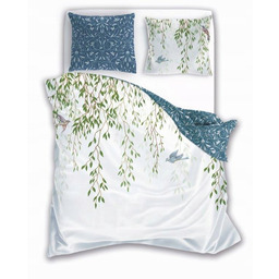 Pościel bawełniana Liście 140x200 Natura komplet