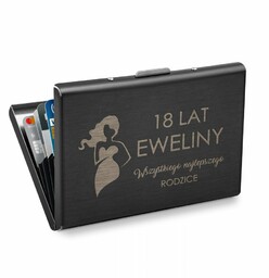 Etui na karty wizytówki z grawerem dla niej