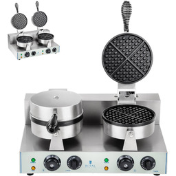 Gofrownica okrągła podwójna TEFLON gofry o średnicy 18,5cm