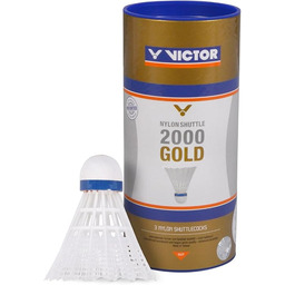 VICTOR Nylon Shuttle 2000 Gold 3 szt. biało-niebieski