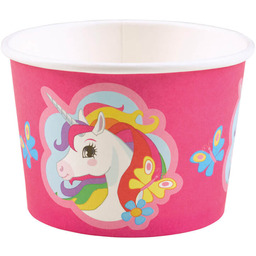 Pucharki kubeczki do lodów Jednorożec - 8 szt.