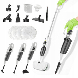 Mop Parowy Obrotowy Wielofunkcyjny Myjka Parowa 1300W Akcesoriów