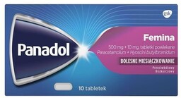 Panadol Femina 500 mg+10 mg Lek na bóle