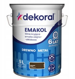 Dekoral Emakol silnie kryjąca emalia olejno-alkidowa Brązowy Połysk