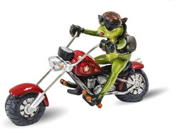 Figurka dekoracyjna żaba chopper 14x21 121421