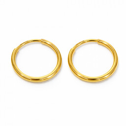 Złote kolczyki koła 585 14 mm KL.03755