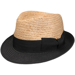 Dalona Trilby Straw Hat by McBURN, czarny, cm