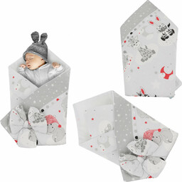 Rożek niemowlęcy Bawełna 100%, 80x80cm - zebra żyrafa