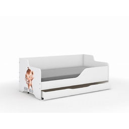 Łóżko dziecięce LILU 160x80 MAŁPKA SAFARI - bok