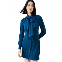 KAREN MILLEN SUKIENKA KOSZULOWA TURKUSOWA 40 Y1T