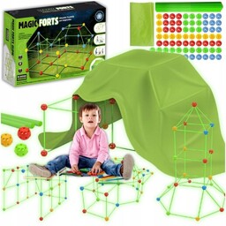 MEGA ZESTAW DO BUDOWAINA BAZY NAMIOT RURKI SŁOMKI