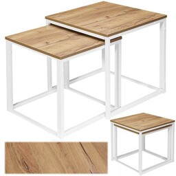 LOFTINSPIRED Zestaw stolików Praven 063837MG Craft - Biały