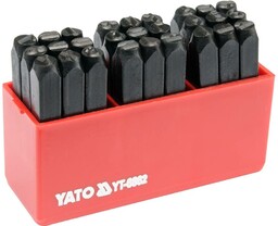 Yato Znaczniki numeratory literowe 6 mm, kpl. 27