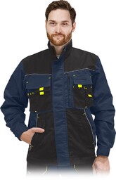 BLUZA OCHRONNA LHOLLMAN LH-FMN-J; GRANATOWO-CZARNO-ŻÓŁTY (XXXL)