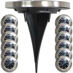 SASKA GARDEN Lampa ogrodowa solarna 1060828 (12 szt.)
