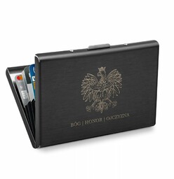 Etui na karty wizytówki z grawerem dla policjanta