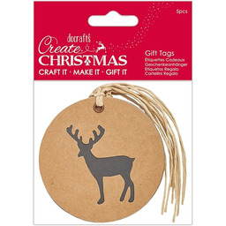 Stwórz Boże Narodzenie sylwetka jelenia Kraft etykieta