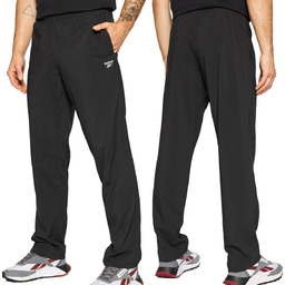 Reebok męskie spodnie dresowe czarne treningowe prosta nogawka