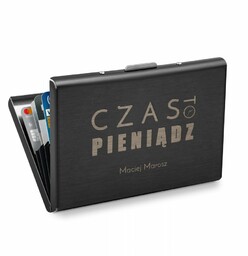 Etui na karty wizytówki z grawerem dla księgowego