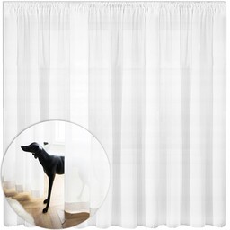 Firana Gotowa Do Salonu 500x250 Woal Żabki Biała