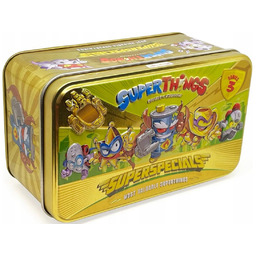 017609 Superthings Zings Złota Puszka Gold 9 Figurek