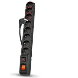 Acar S8 dual 8 gniazd 3m Czarny Listwa