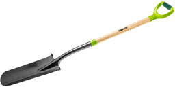 Szpadel do sadzonek, drewniany trzonek, plastikowy uchwyt