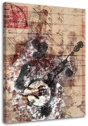 Obraz na płótnie, Muzyk gitara vintage 60x90