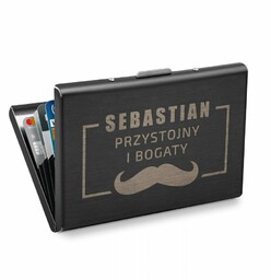 Etui na karty wizytówki z grawerem dla niego