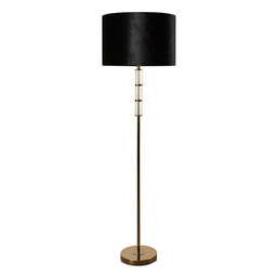Eurofirany Lampa podłogowa Bena 1 46x31x163 czarna złota