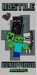 Jerry Fabrics Ręcznik plażowy 70x140 Minecraft Hostile Behaviou