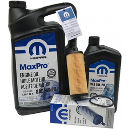Olej MOPAR MaxPro 5W20 oraz oryginalny filtr Chrysler