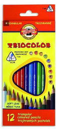 Kredki 12 kolorów TRIOCOLOR /3132 KIN/