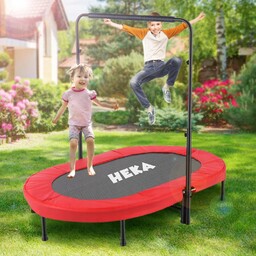 Owalna Trampolina Heka do wspólnej zabawy dla 2