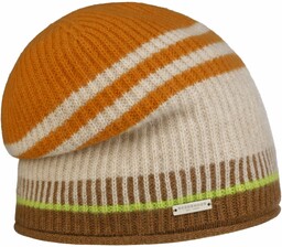 Czapka Kaszmirowa Stripe Headsock by Seeberger, pomarańczowy, One
