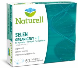 Naturell Selen organiczny + E, 60 tabletek