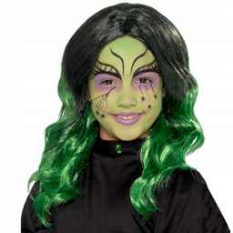 peruka czarownicy Włosy halloween fryzura zielona