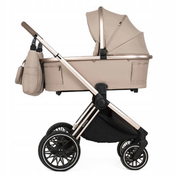 Adamex Spark Champagne Latte wózek 2w1 Adaptery Gondola