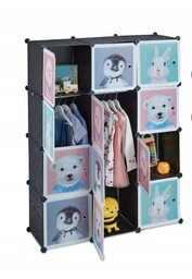 Półki szafka modułowa dla dzieci do przechowywania motyw